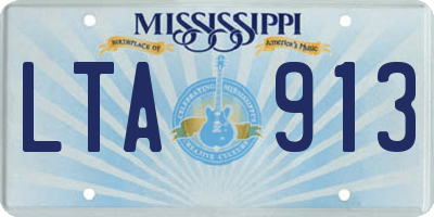 MS license plate LTA913