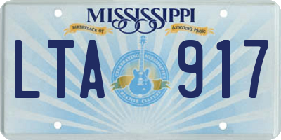MS license plate LTA917