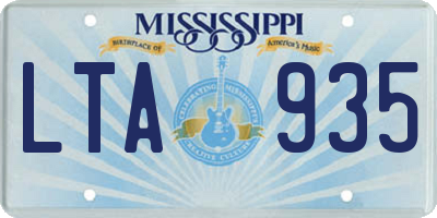 MS license plate LTA935