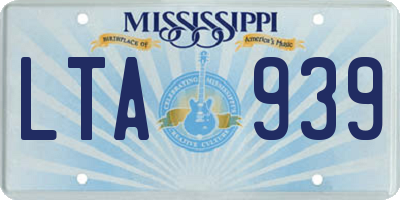 MS license plate LTA939