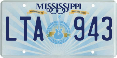 MS license plate LTA943