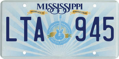 MS license plate LTA945