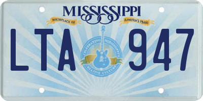 MS license plate LTA947