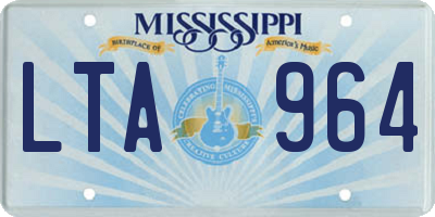 MS license plate LTA964