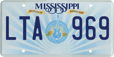 MS license plate LTA969