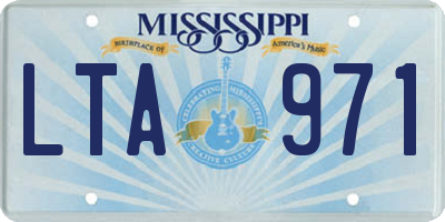 MS license plate LTA971