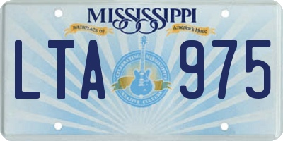 MS license plate LTA975