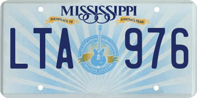 MS license plate LTA976