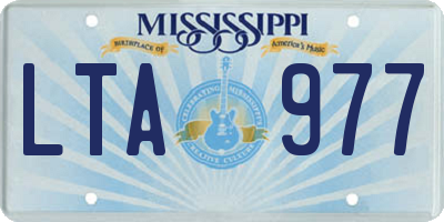 MS license plate LTA977