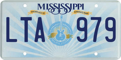 MS license plate LTA979
