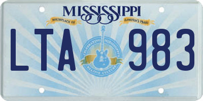MS license plate LTA983
