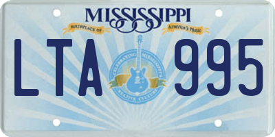 MS license plate LTA995