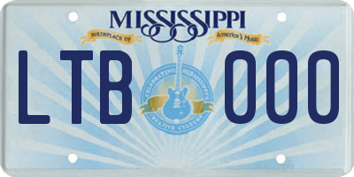 MS license plate LTB000