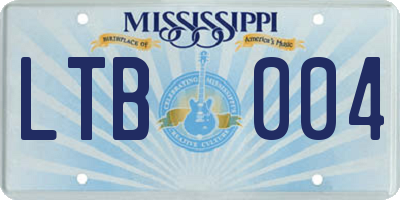 MS license plate LTB004