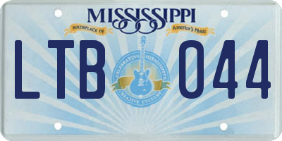 MS license plate LTB044