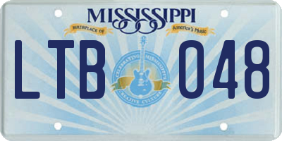 MS license plate LTB048