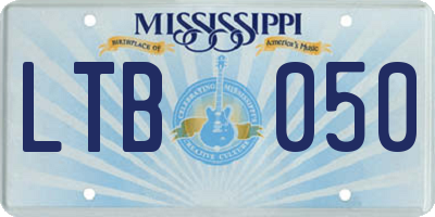 MS license plate LTB050