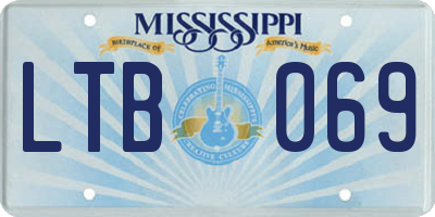 MS license plate LTB069