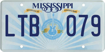 MS license plate LTB079