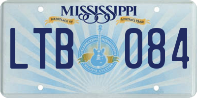MS license plate LTB084