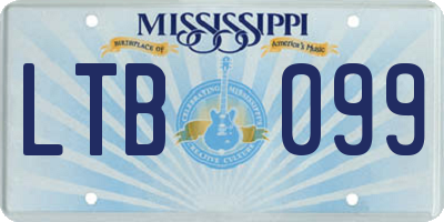 MS license plate LTB099