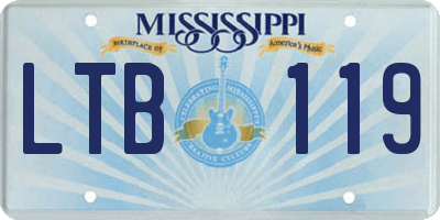MS license plate LTB119