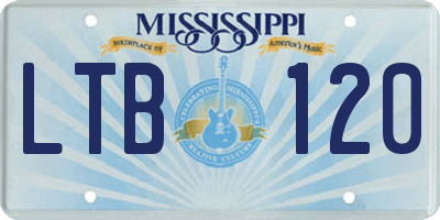 MS license plate LTB120