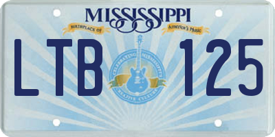 MS license plate LTB125