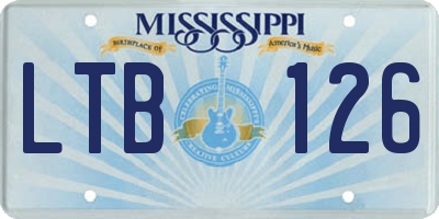 MS license plate LTB126