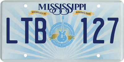 MS license plate LTB127