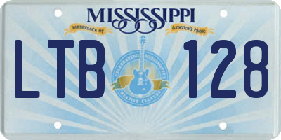 MS license plate LTB128