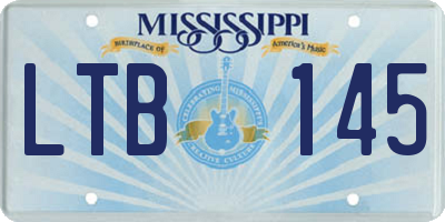 MS license plate LTB145