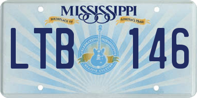 MS license plate LTB146