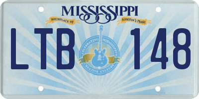 MS license plate LTB148