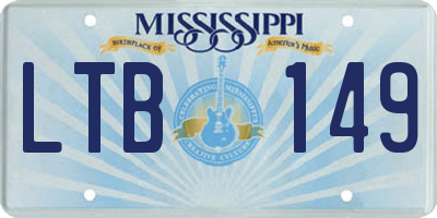 MS license plate LTB149