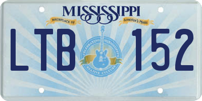 MS license plate LTB152