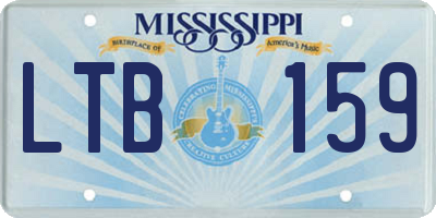 MS license plate LTB159
