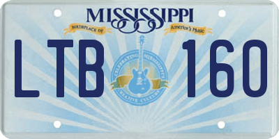 MS license plate LTB160