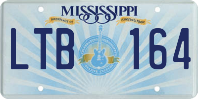 MS license plate LTB164