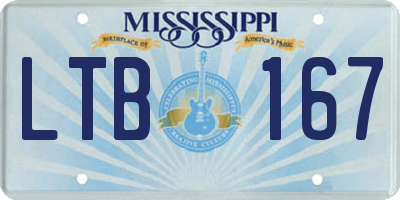 MS license plate LTB167