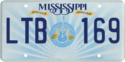 MS license plate LTB169