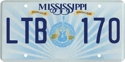 MS license plate LTB170