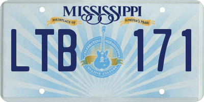 MS license plate LTB171