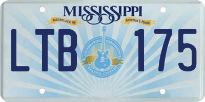 MS license plate LTB175