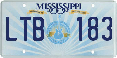 MS license plate LTB183