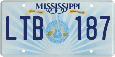 MS license plate LTB187