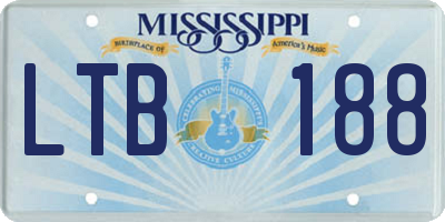 MS license plate LTB188