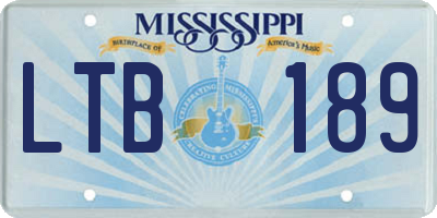 MS license plate LTB189
