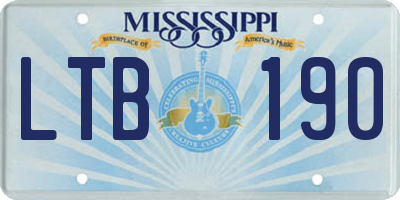 MS license plate LTB190