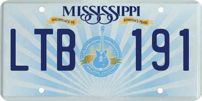 MS license plate LTB191